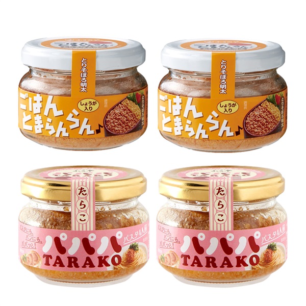 【選べる】まとめ買い！ふくや ごはんとまらんらん 70g パパパ TARAKO 70g 瓶タイプ セット(そぼろ・パパパ×各2)